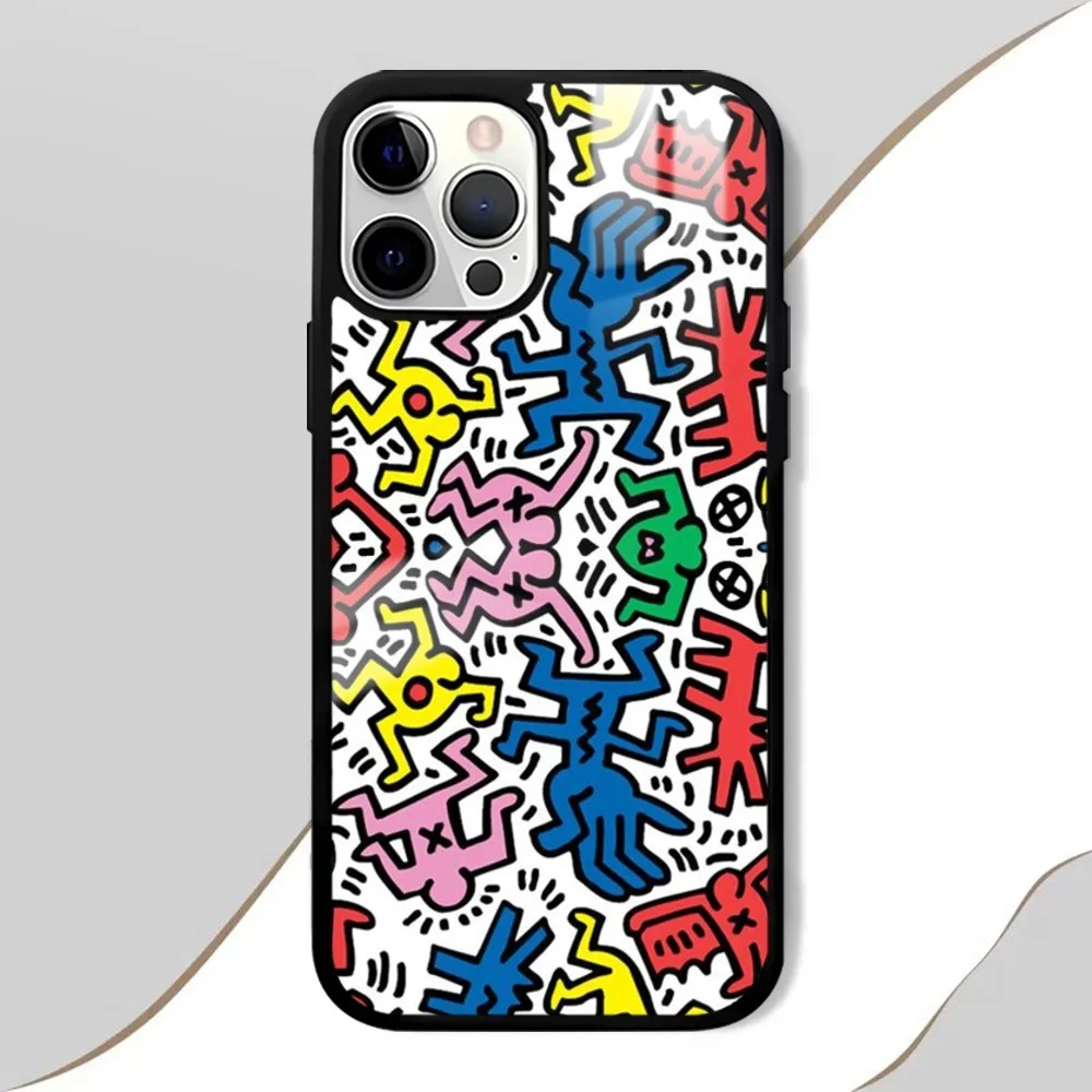 Модный чехол для телефона K-KEithS A-aring Art iPhone 16 15 14 13 12 11 Pro Xs Max Mini Plus Celulares Hard Funda