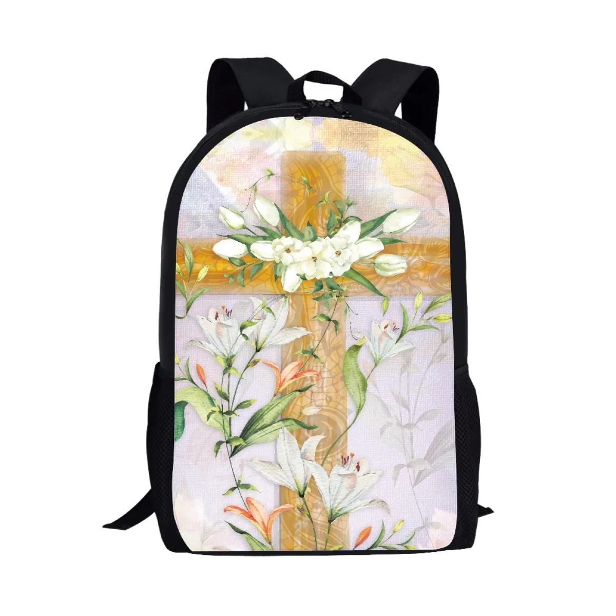 Easter Cross School Bags for Kids Boys 3D Print Girls School Book Bag Women Casual Large Capacity Daily Backpack Mochila