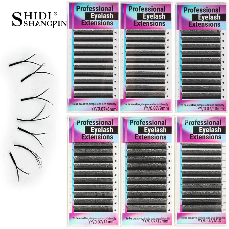 

SHIDISHANGPIN YY Shape Volume Lashes Faux Mink Natural Individual Eyelash Extension Y Cilios And Brasileiro Eyelashes Makeup