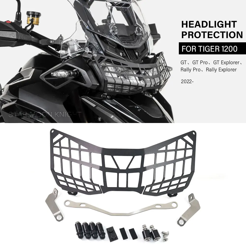 Headlight Guards For Tiger 1200 GT Pro GT Explorer Tiger1200 Rally Pro Rally Explorer 2022 - Head Light Grill Protector Cover