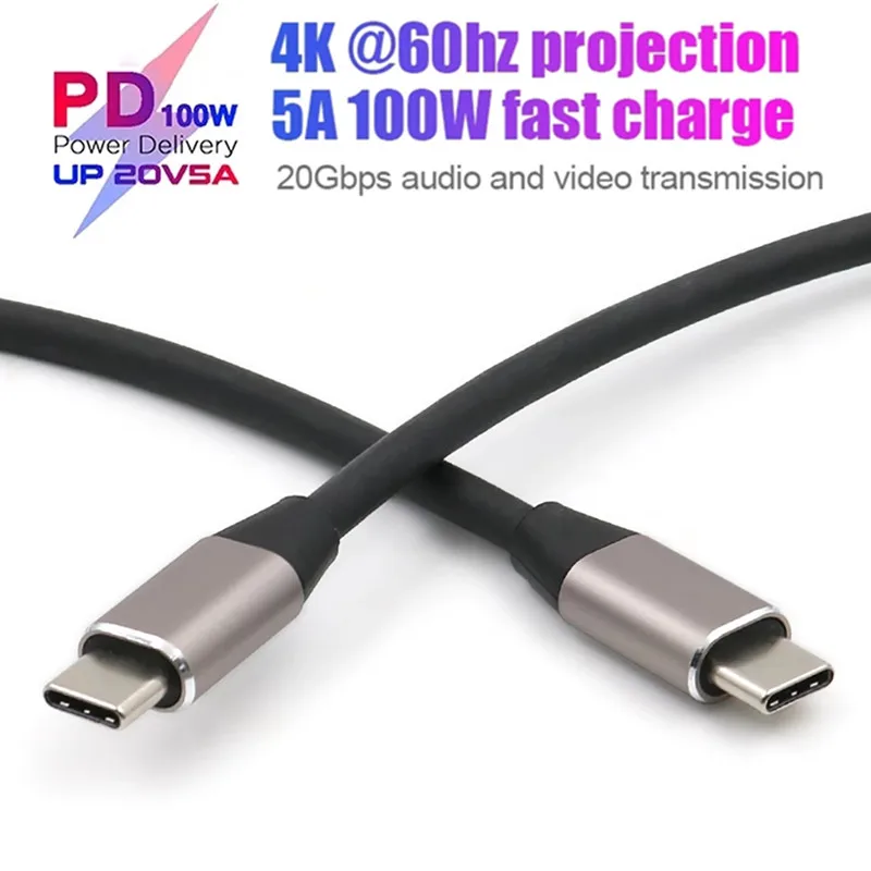 Кабель для быстрой зарядки и передачи данных PD 100 Вт 5A USB C к Type QC3.0 кабель Samsung Xiaomi