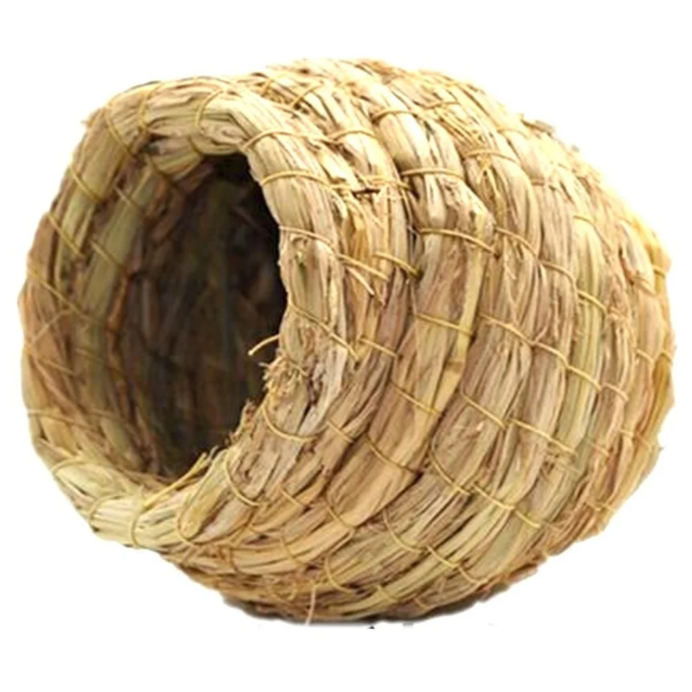 1pc parrot nest straw bird nest natural handmade warm pigeon house bedroom courtyard bird cages supplies bird cage accessories free global shipping