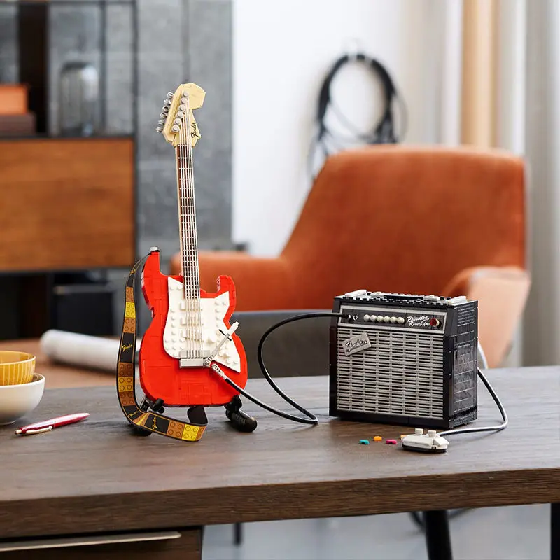 

Creative 21329 Fender Guitar Model MOC Modular Building Blocks Ideas DIY Education Toys Kids Birthday Christmas Gifts
