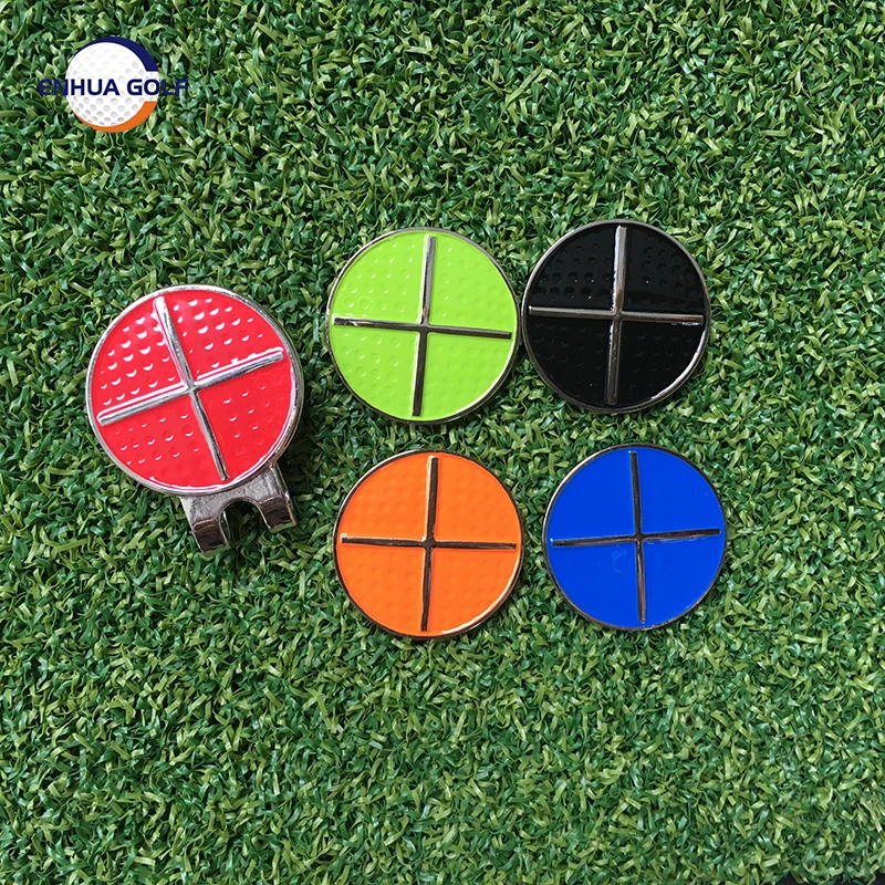 Golf Ball Marker Hat Clip With Magnet Ball Mark One Putt Golf Putting Alignment Aiming Cap Clips
