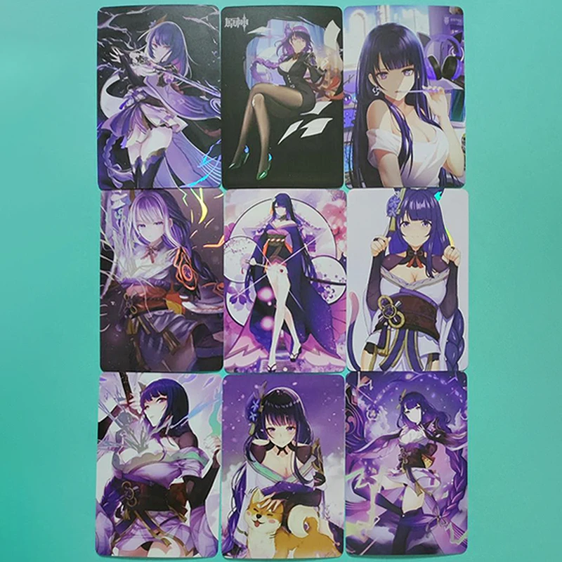

9Pcs/set 59X86Mm Genshin Impact Beelzebul Fourth Edition Self Made Flash Card Sexy Card Anime Game Collection Cards Gift Toys