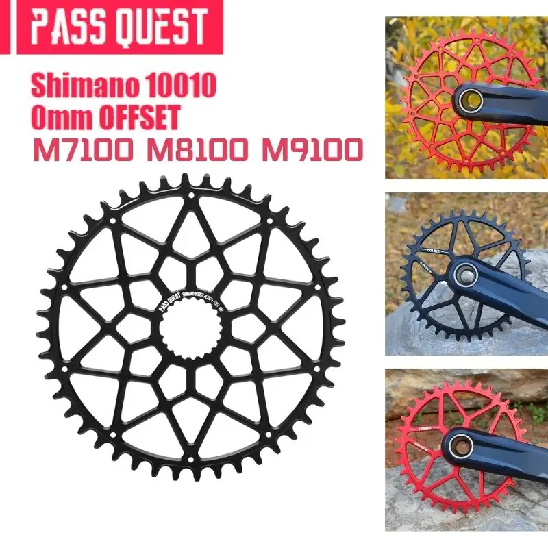 PASS QUEST 0 offset MTB Mountain Bike Chainring Narrow Wide Chainwheel For Deore XT M7100 M8100 M9100 12S BOOST Crankset Cycling