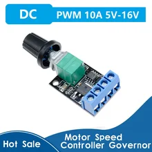 10A 5V-16V  DC Motor Speed Control Potentiometer Governor PWM Regulation Board LED Dimming High Linearity Band Switch Module