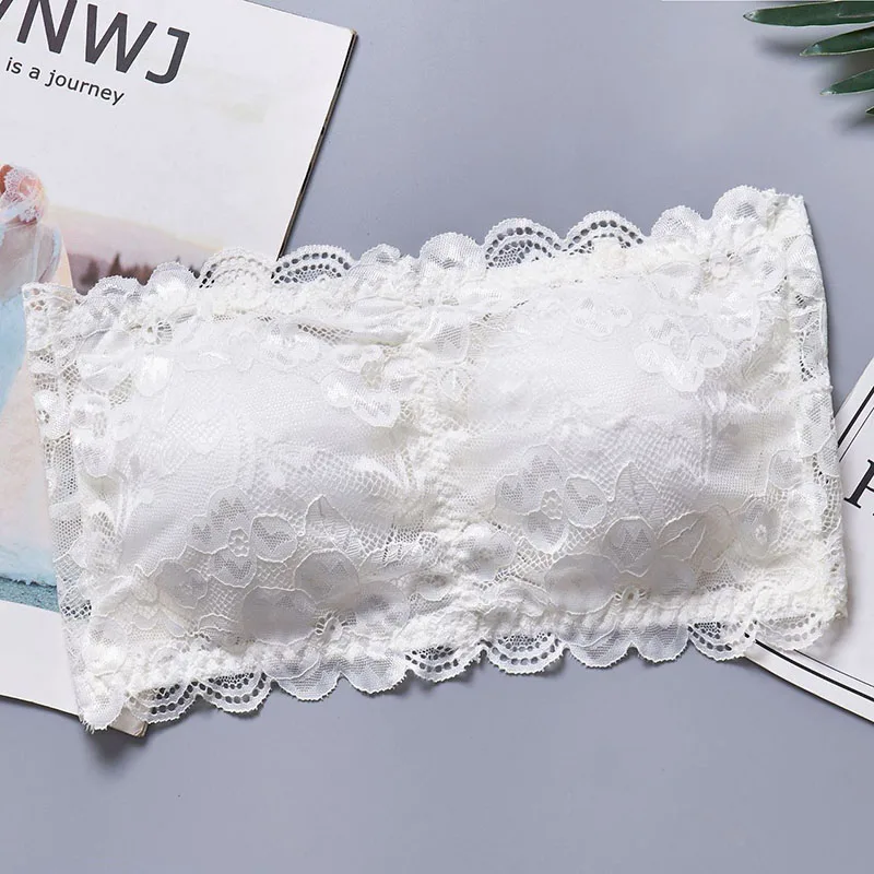 

Эластичный сексуальный женский кружевной бюстгальтер-Бралетт с цветочным рисунком бюстье с застежкой сзади топ-бандо Бюстгальтер с мягким...