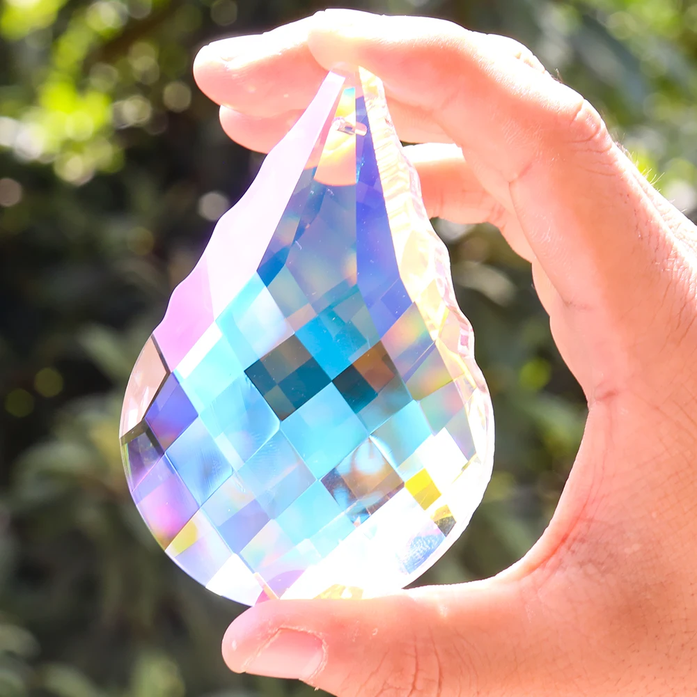 

88 мм полупрозрачный гальванический красочный гравировочный хрустальный кулон домашний подвесной Декор люстра оконные аксессуары