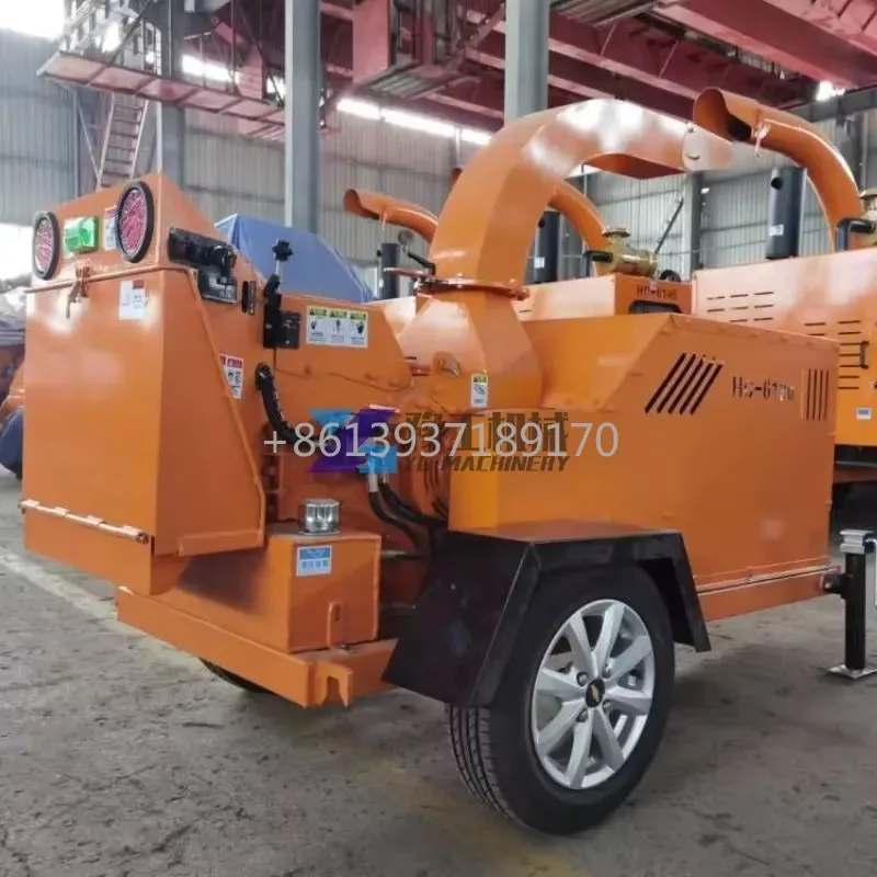 Китайский лесной мобильный дизельный двигатель измельчитель древесины ветки