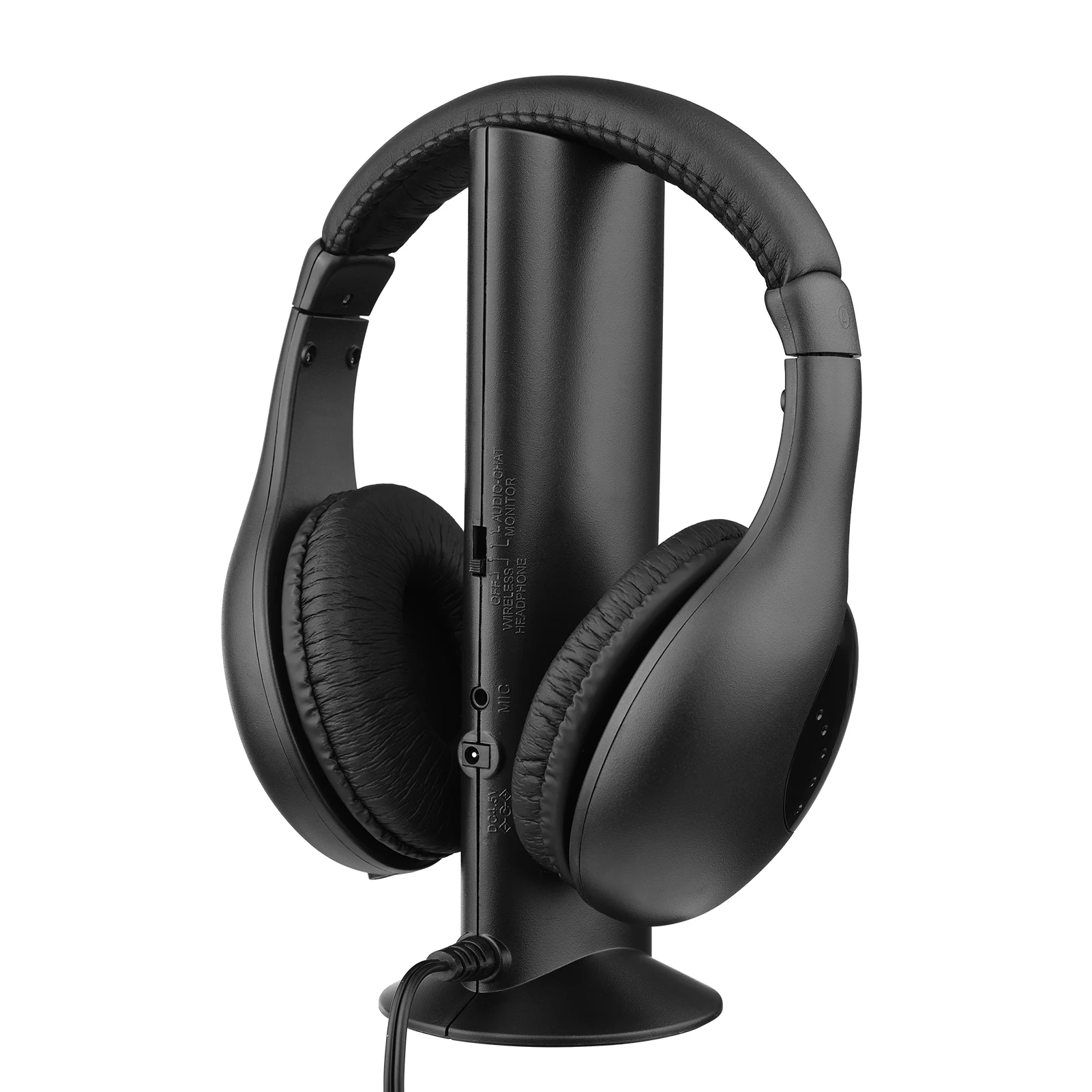 

FM Hi-Fi беспроводные наушники 5 в 1, многофункциональная беспроводная гарнитура с излучателем и приемником, радио, компьютер, ТВ, монитор, гарни...