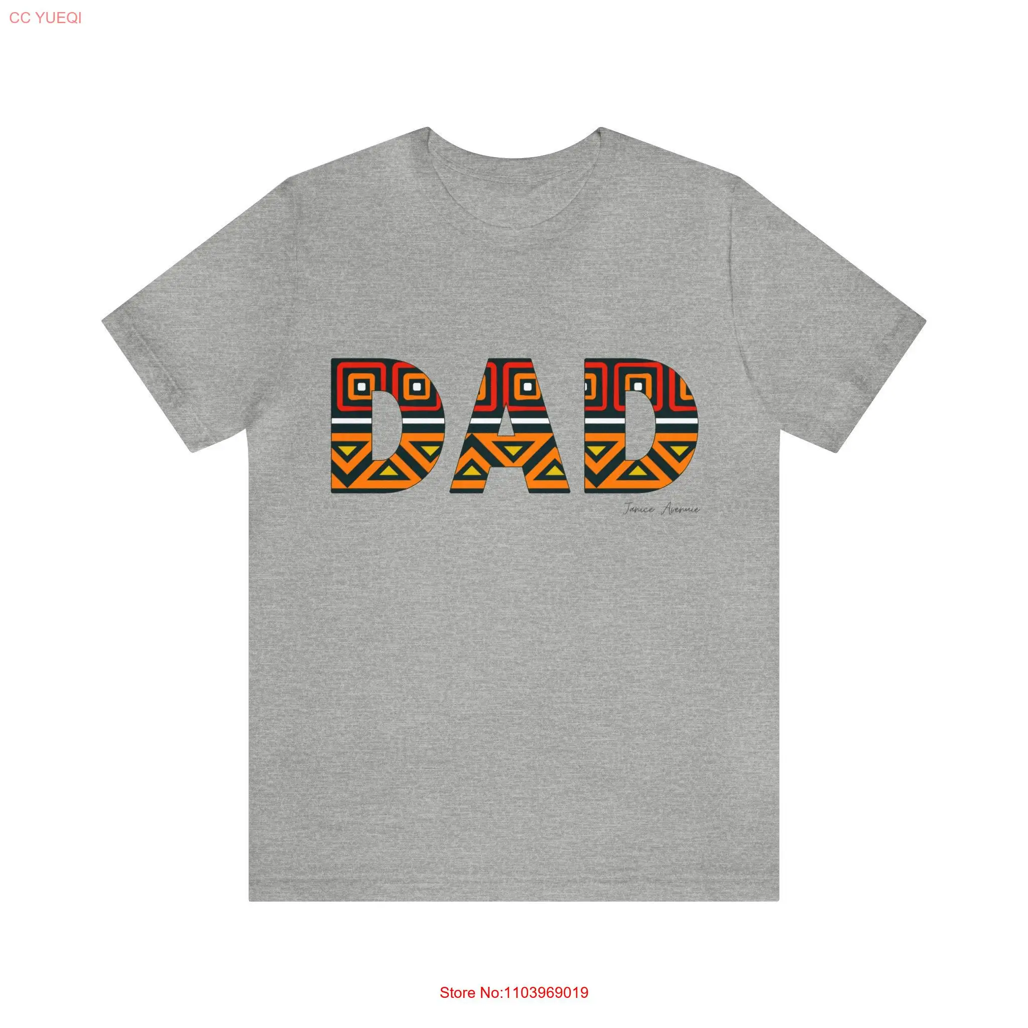 Футболка Dad GifT День отца Kente с длинными или короткими рукавами