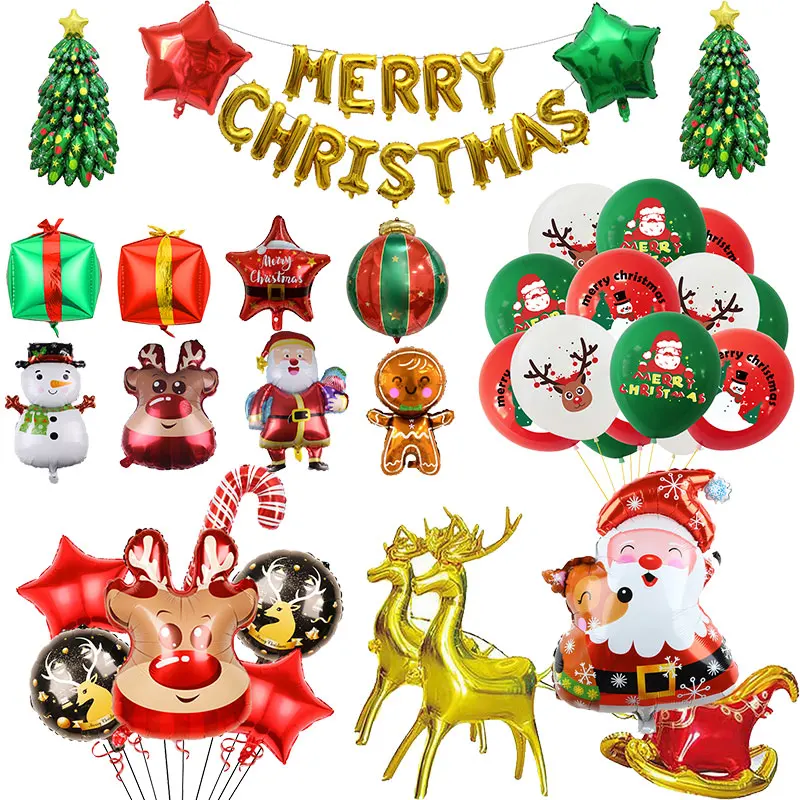 Фольгированные воздушные шары с надписью &quotMerry Christmas&quot