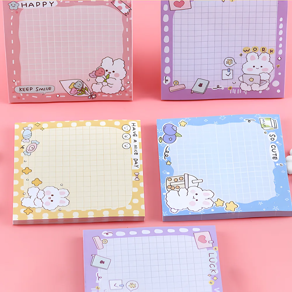 4 упаковки милые липкие заметки кавайный блокнот список дел ежедневник индексная