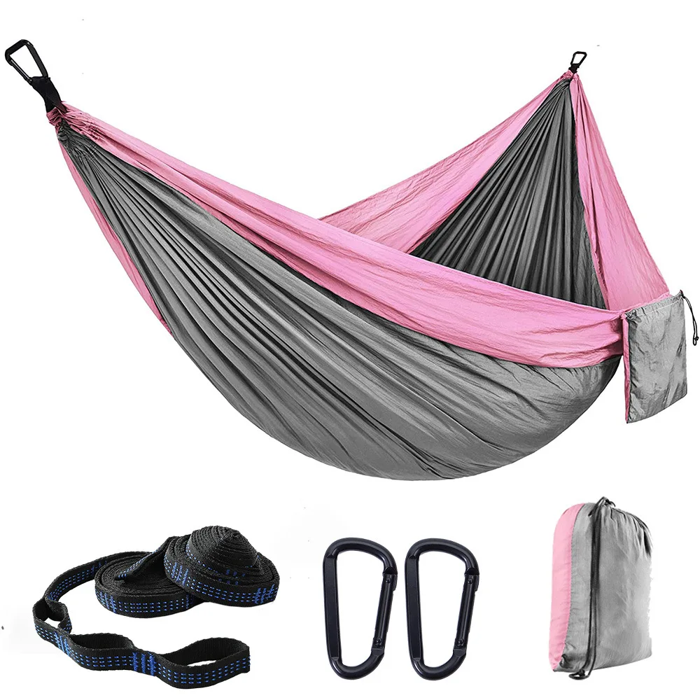 

300x200cm Parachute Hammock with Straps and Carabiner Camping Survival Travel Double Person Outdoor Furniture Hanging Swing