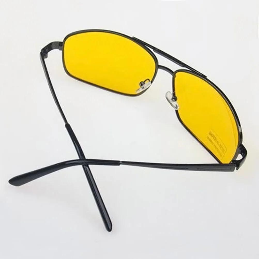 

1pc Driving Glasses UV400 Anti-Glare Riding Night Vision Metal Frame Eyeglasses for Men