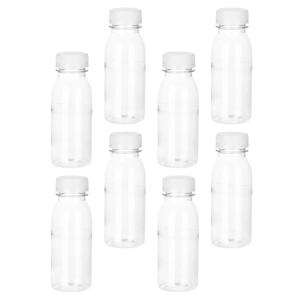 

8 Pcs Drink Bottle Clear Glass Water Bottles Juice Outdoor The Pet Drinking Cups Child Transparent Take Containers