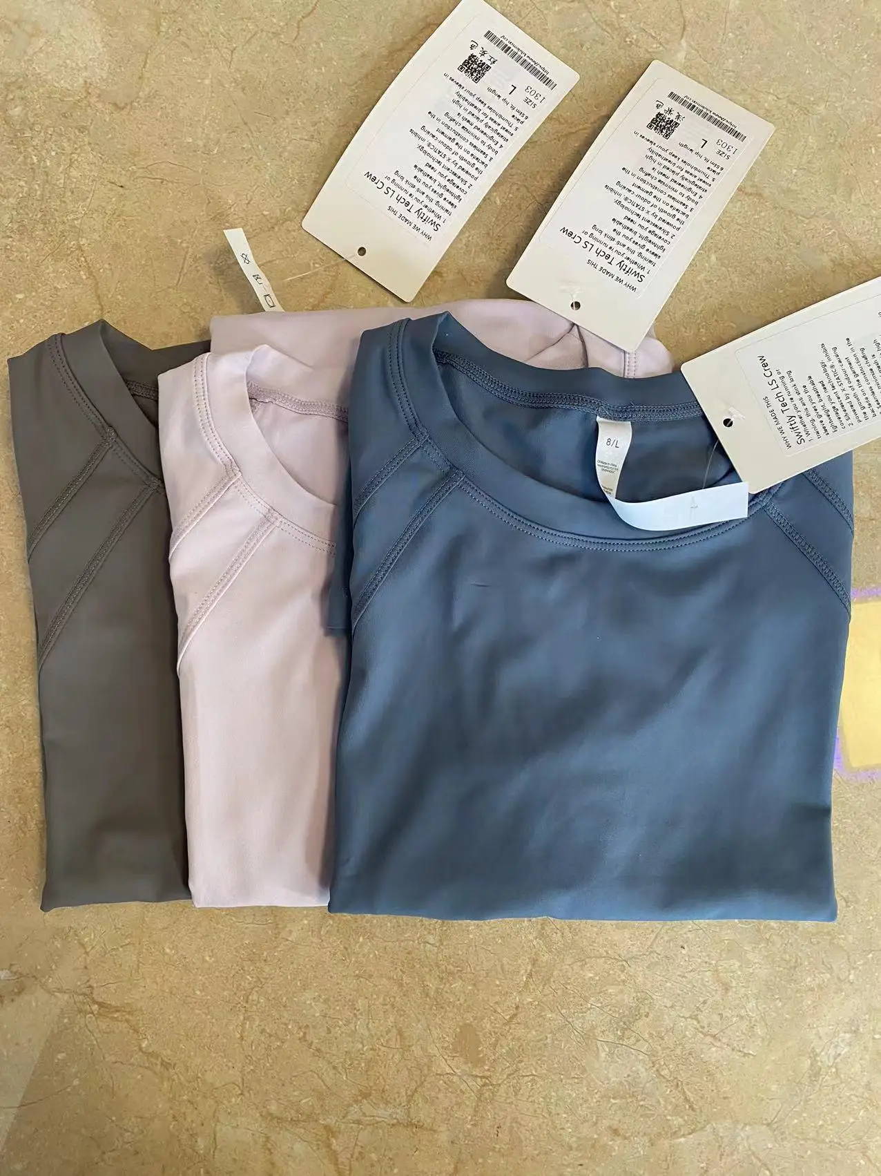 

lu yoga short-sleeved summer sports top women's running T-shirt slim tight round neck training fitness clothes