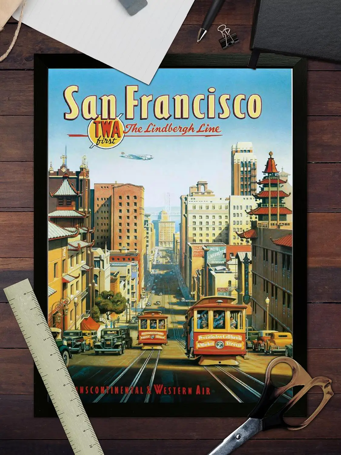 Сан-Франциско Холст Художественный постер и настенное искусство картина с