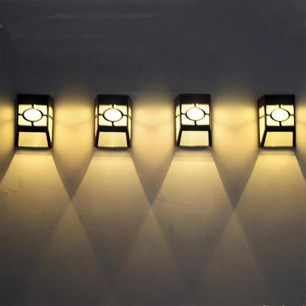 

Retro Solar Garden Light Solar Powered Wall LED Light Ligh Light Outdoor Deco To Mount Lanterns Garden Waterproof J7D6