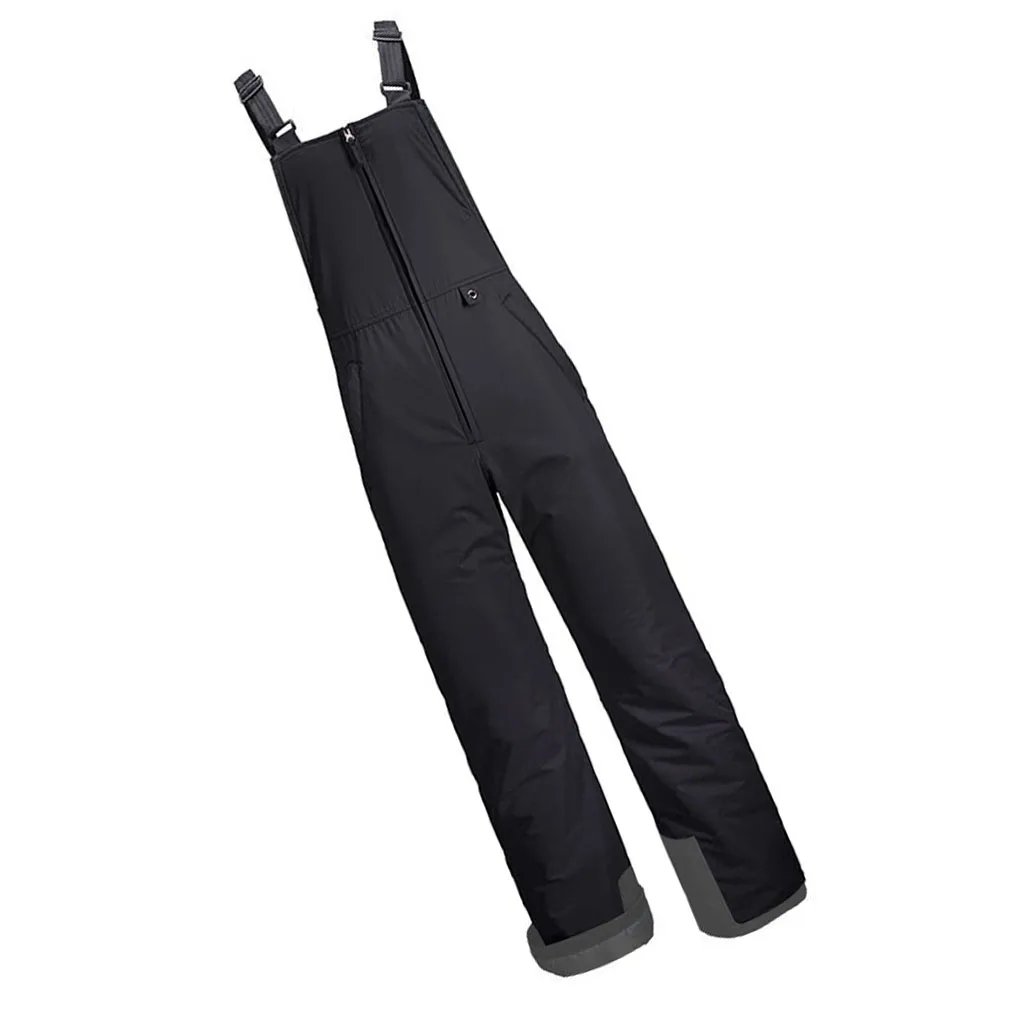 

Women Ski Pants Bib Professional Black Color Thickened Snowboard Pant