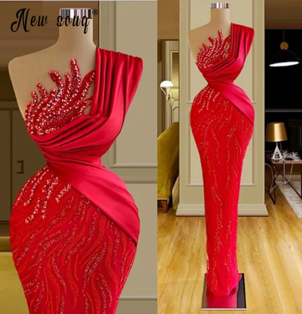 

Женское длинное вечернее платье с юбкой годе, красное элегантное платье для выпускного вечера, расшитое бисером, уникальный дизайн