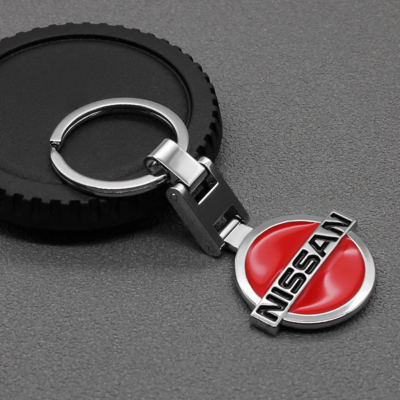 Фото Металлический 3d-брелок с эмблемой автомобиля Nissan для мужчин и женщин ключей