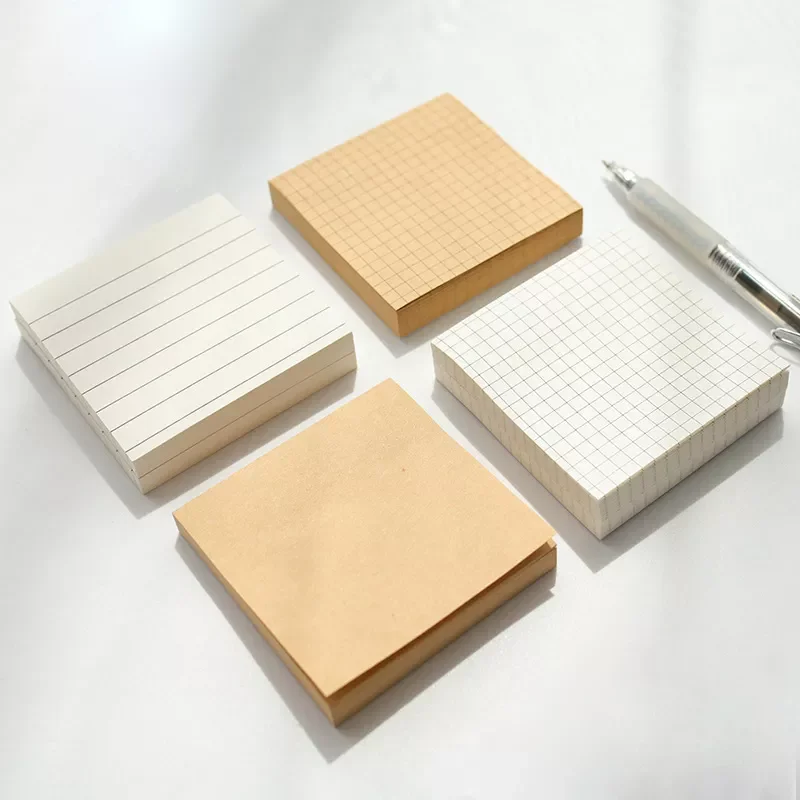 

Sheets Office Memo Pad Sticker Index Sticky Notes Simplicity Kraft Paper Stationery Self-adhesive Paste Blank Memorandum