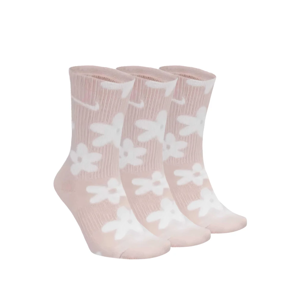 Длинные носки Nike Soft, Simple, Comfortable, Odor-Resistant, Versatile, Stylish (унисекс), 3 пары в упаковке, розовые DH6297-901 (art.: 3920d90249b85) - 3920d90249b85