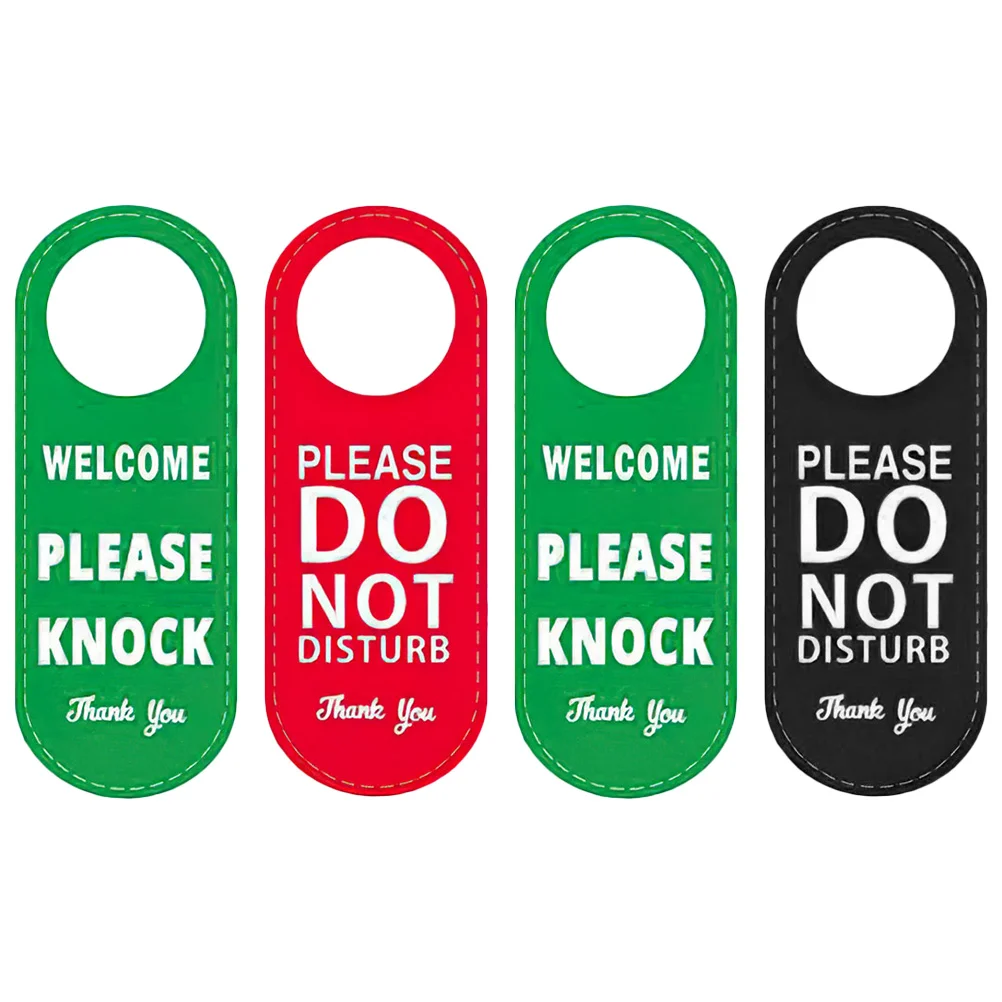 

2 Pcs Signage Hotel Door Clothes Hanger Rack Meeting Progress Blank Flags Office Signboard Privacy Custom Signs