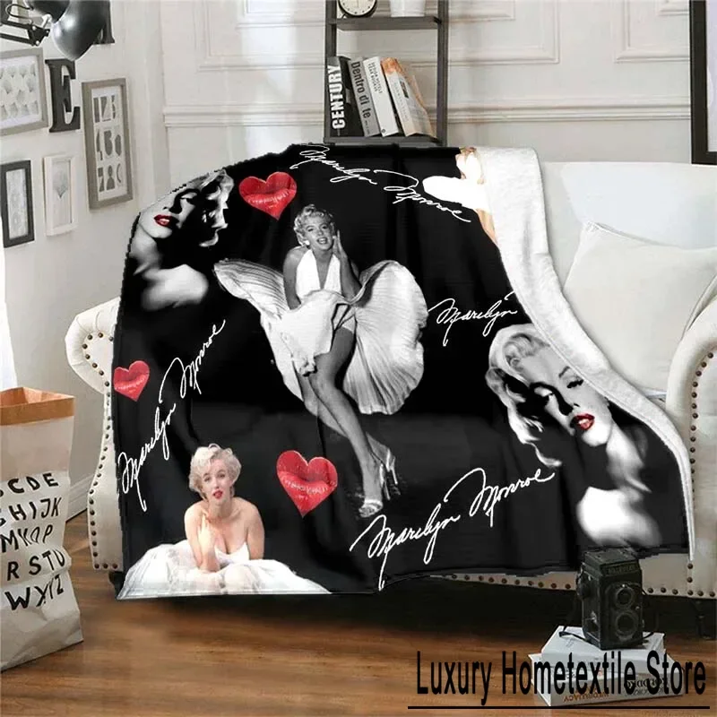 Винтажное фланелевое одеяло Marilyn Monroe модное мягкое супер теплые одеяла для