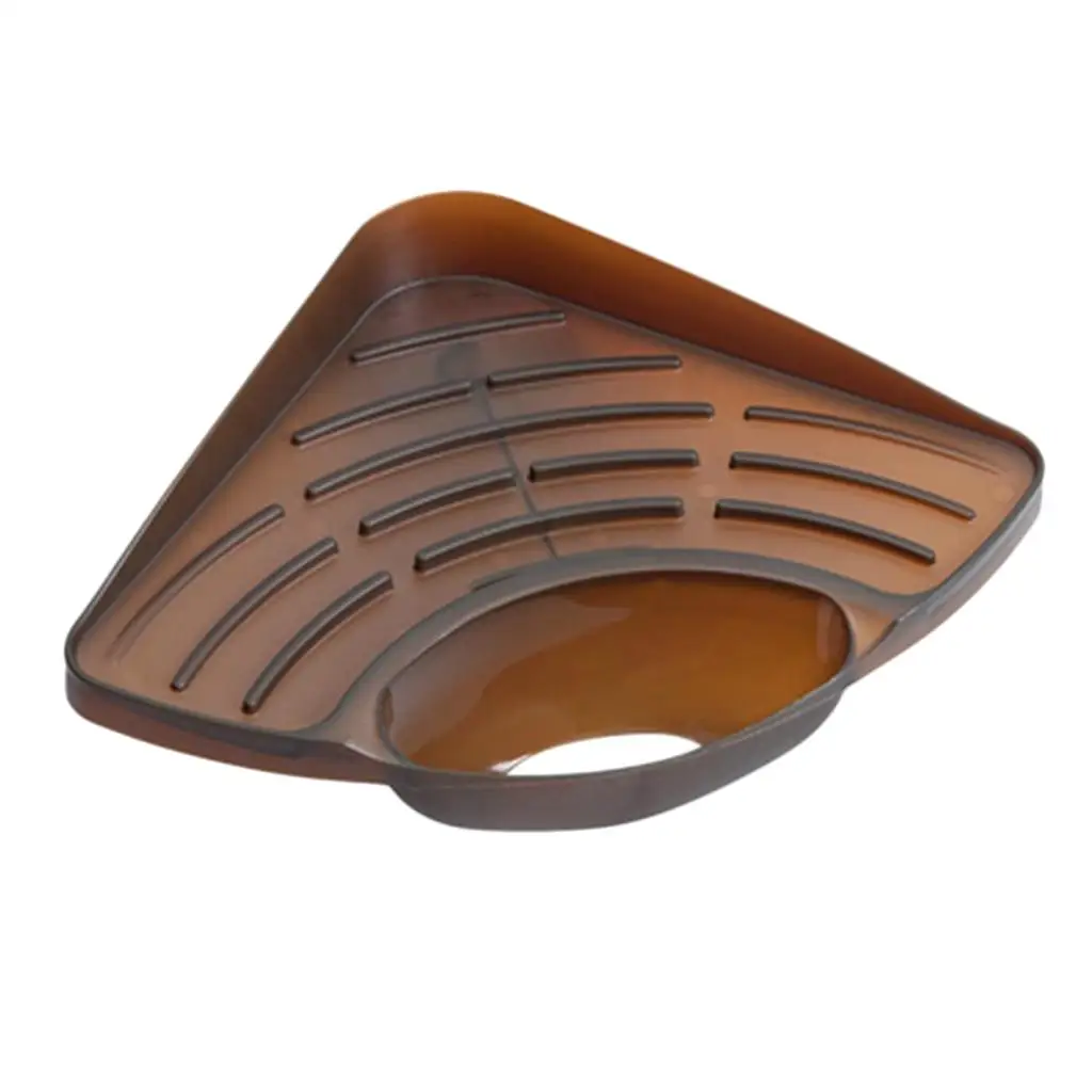 Кухонная треугольная полка для хранения раковины коричневая губки многоразовая