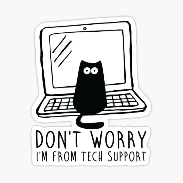 

5 шт., наклейки для ноутбука «I Am of Tech Support»