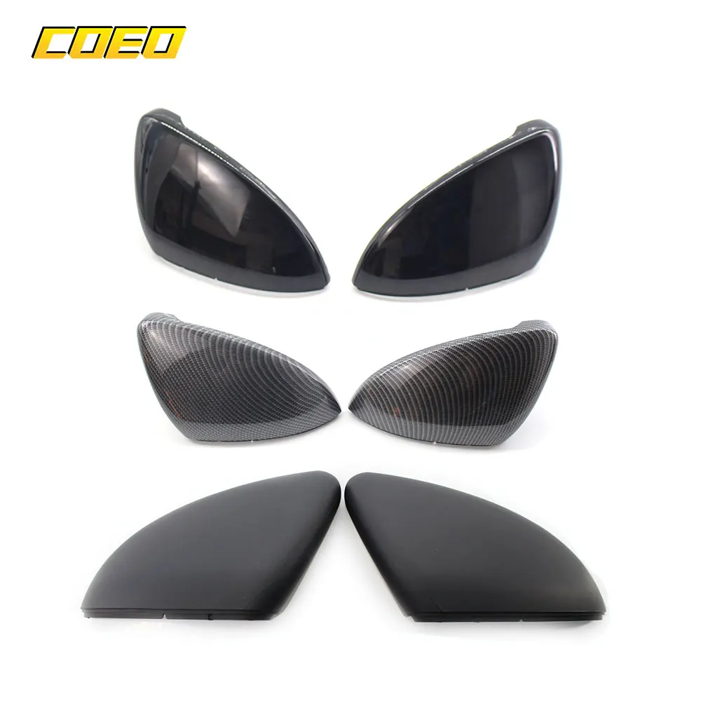 

Gloss Black Rear Mirror Cover Rearview Lens Cap for Golf 7 2014-2018 5G0857537E 5G0857538E