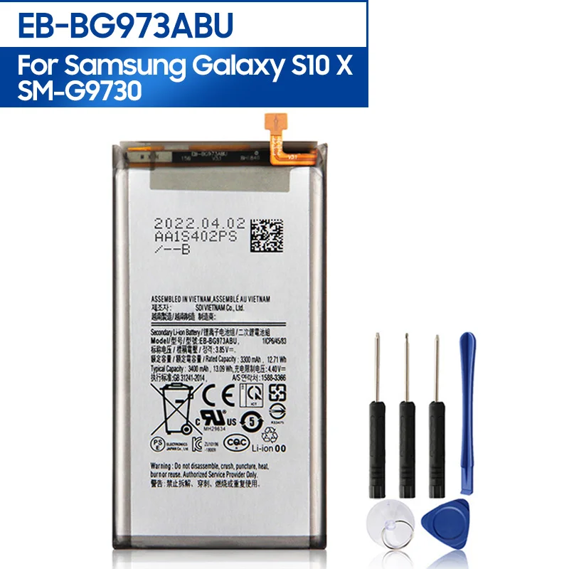 Оригинальная запасная батарея для телефона EB-BG973ABU для Samsung Galaxy S10 Galaxy S10X SM-G9730 EB-BG973ABE батарея 3400mAh