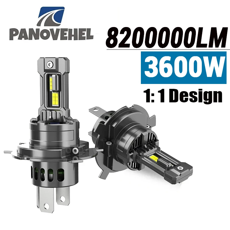 Фото PANOVEHEL H4 Светодиодные лампы для фар Canbus 800000LM 9003 H1 H7 H11 9005 HB3 9006 HB4 Автомобильные светодиодные диодные лампы Авто 6000K 12V 24V №1