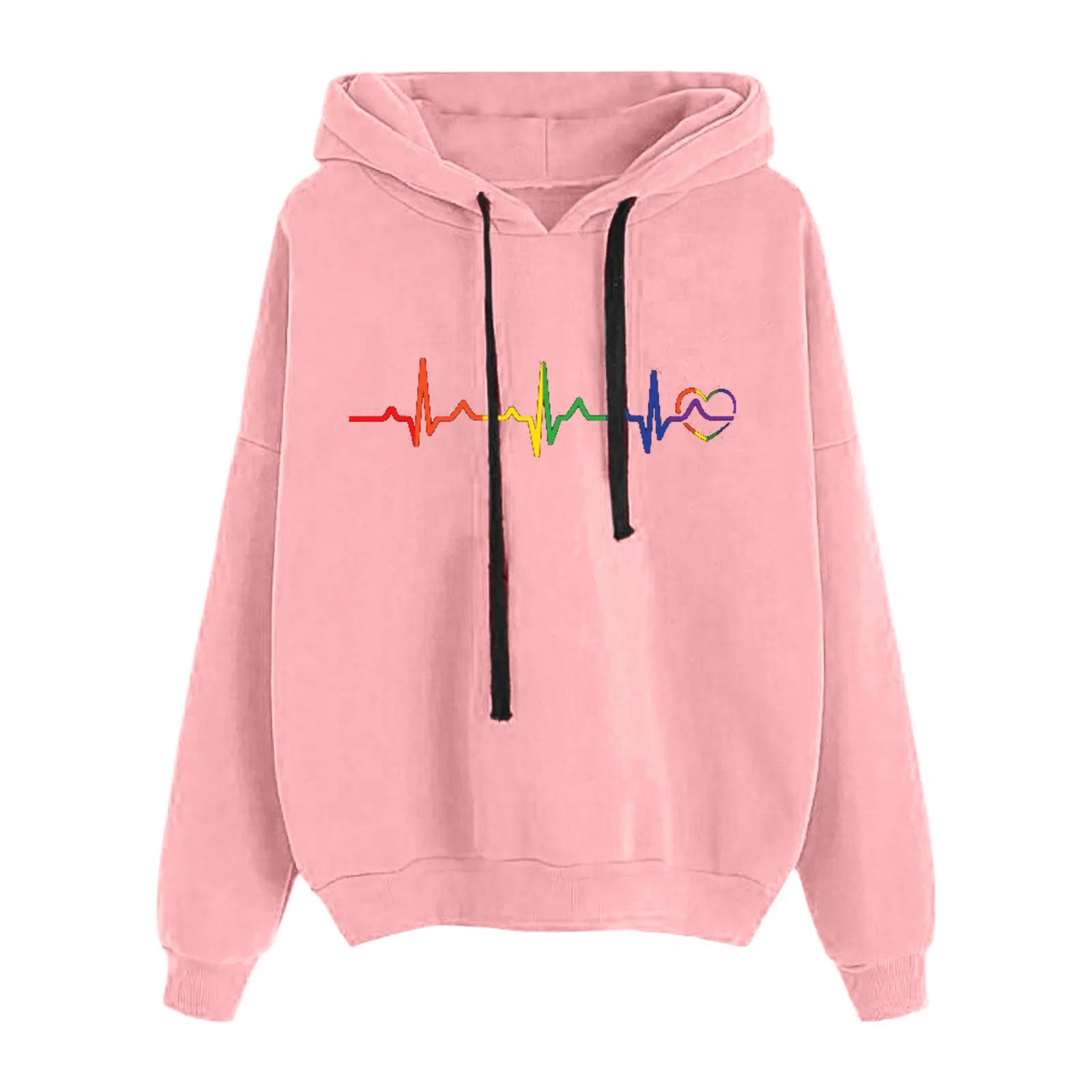 

Womens Pullover Sweatshirt Black L Women's Casual Printed Hooded Sweatshirt Loose Hooded Jackets for Women Sweat Shirt for Woman