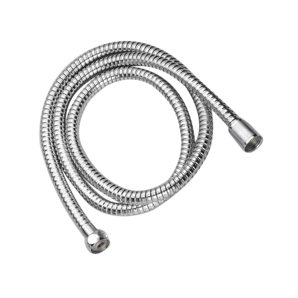 

Recableght Stainless Steel Double Buckle Water Pipe Flexible Shower Hose Bathroom Soft Tube Accessories Durable Easy To Install