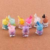 10pcs mix cartoon milk tea drink bottle charms for jewelry making fashion earrings pendants necklaces diy crafts accessories