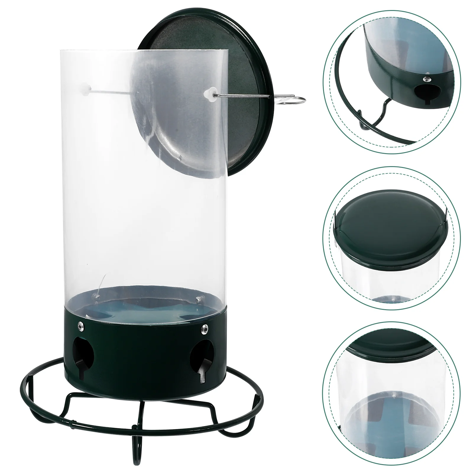 

Bird Feeder Practical Bid Hanging Birds Balcony Metal Wild Feeders Squirrel Feeding Cage