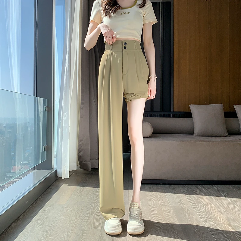 

Women's Pants Loose Straight Wide Leg Pants for Women Office Lady Cargo Pants Woman Korean Fashion Casual Pants Baggy Clothing