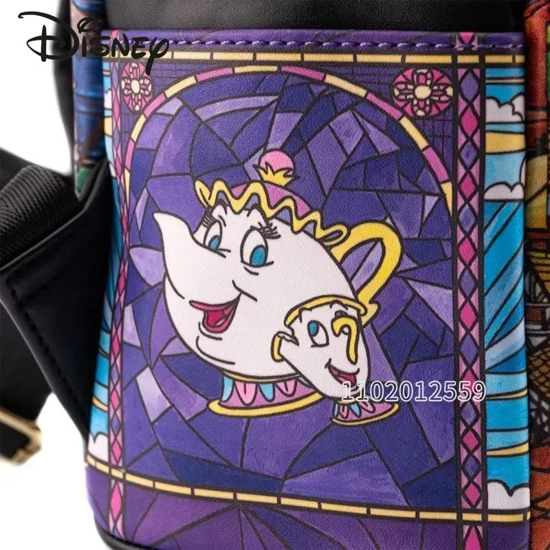 Disney Princess 2023 New Women's Backpack Luxury Brand Women's Mini Backpack Bell Princess Cartoon Cute Girl's Schoolbag