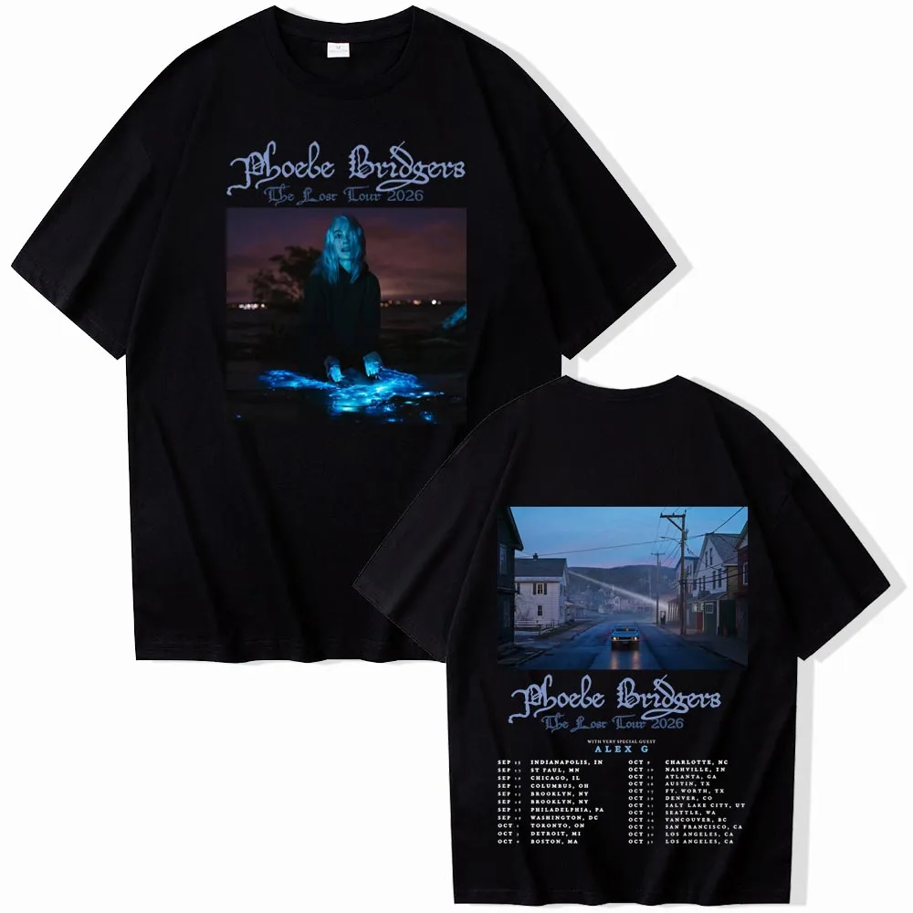 Футболка Phoebe Bridgers The Lost Tour 2026 для мужчин и женщин, повседневная рубашка с короткими рукавами и круглым вырезом в стиле Харадзюку (art.: 3920db2c6bdaf) - 3920db2c6bdaf
