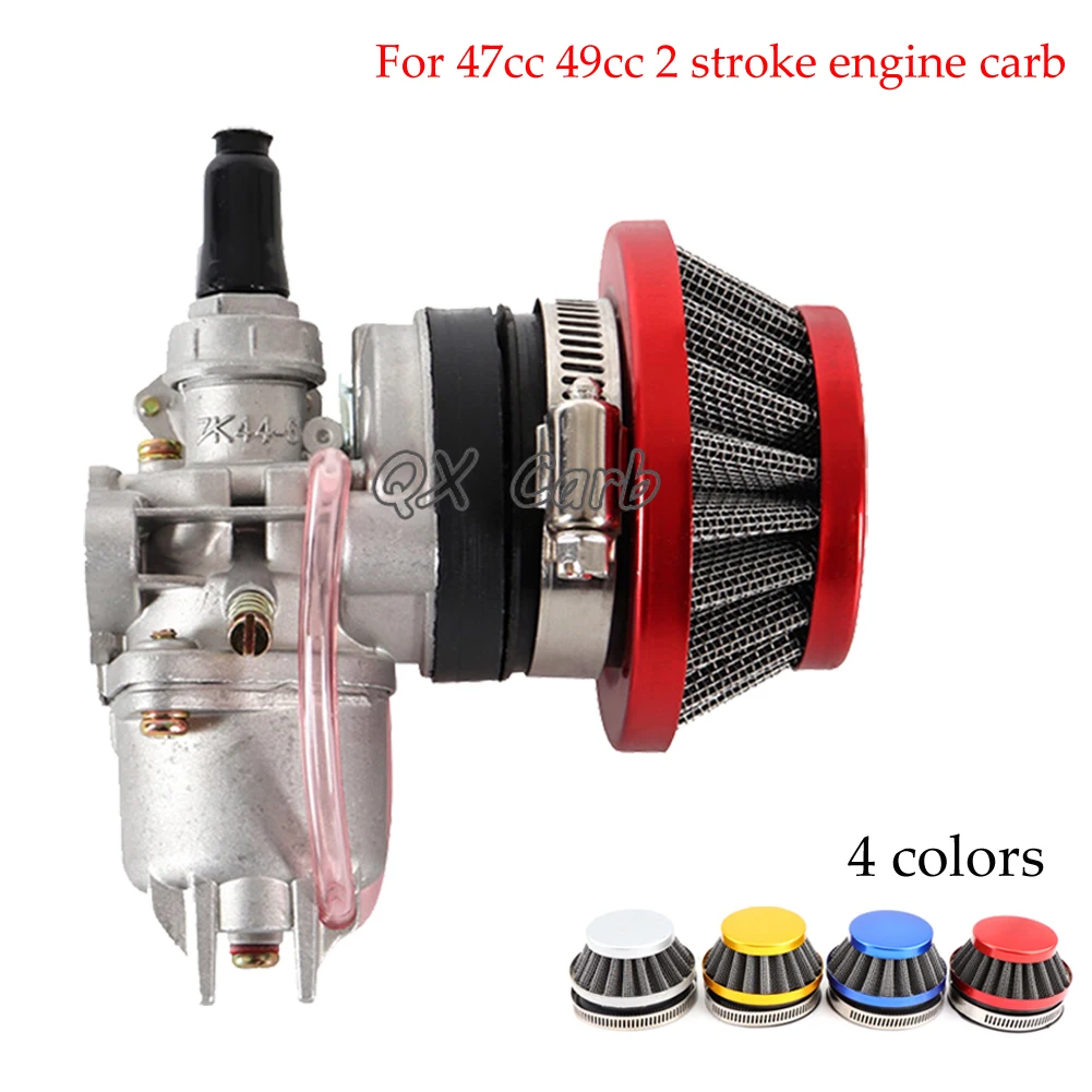 

Pocket Bike Carburetor 47cc 49cc 2 stroke Engine Carb Carburetor With Pod Air Filter For Mini Quad ATV Dirt Bike MiniMoto Go Kar