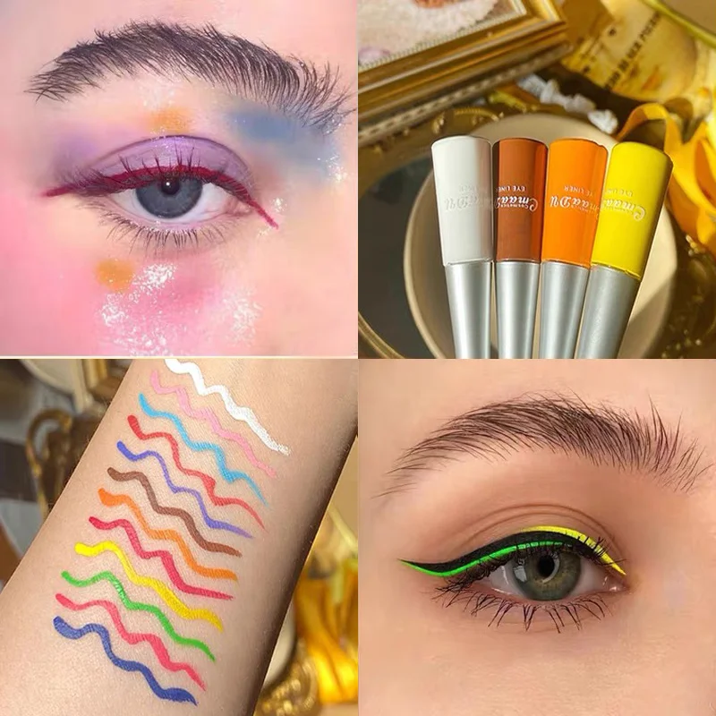 13 Colors Matte Liquid Eyeliner Colorful Waterproof Lasting Green White Blue Yellow Quickily Drying Eyes Makeup Tool |