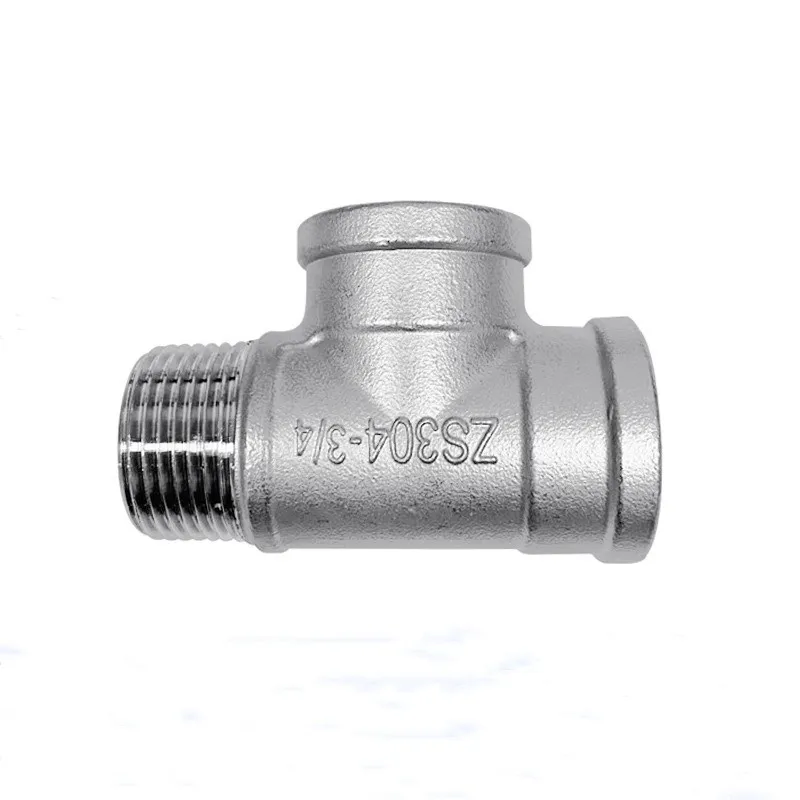 Male+Female+Female Threaded 3 Way Tee T Pipe Fitting 1/2" 3/4" 1" BSP Threaded SS304 Stainless Steel