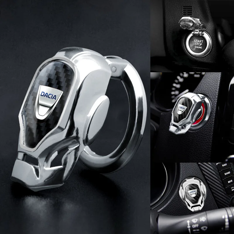 

Car Engine One Button Ignition Start Stop Push Button Switch Button Cover Trim for Dacia Duster Logan Sandero Stepway Dokker