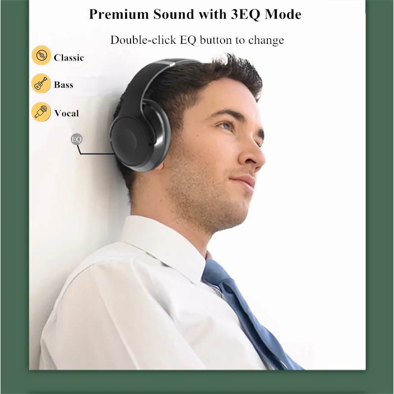 Складные беспроводные наушники SODO складные Hi-Fi стереонаушники с поддержкой TF/FM