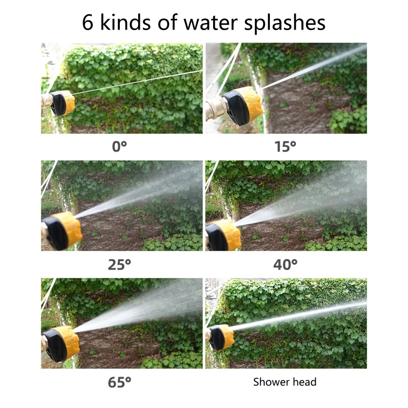 A0NA 1/4" Quick Connect Male Adapter 6-in-1 Adjustable Nozzl