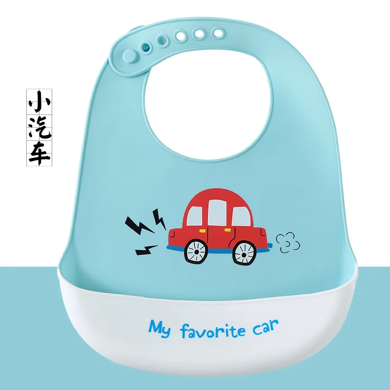 

Cute Cartoon Baby Bibs Waterproof Silicone Letter Car Print Baby Stuff Kids Girl Boy Feeding Bibs Adjustable Children Bib 2022